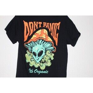 Don't Panic It's Organic T-Shirt Popular Poison Size Medium Alien